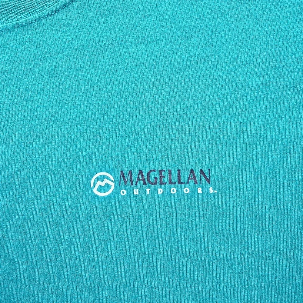 Magellan Outdoors Catch of a‎ Life Time Tshirt Mens 2XL Green Teal Graphic Fish